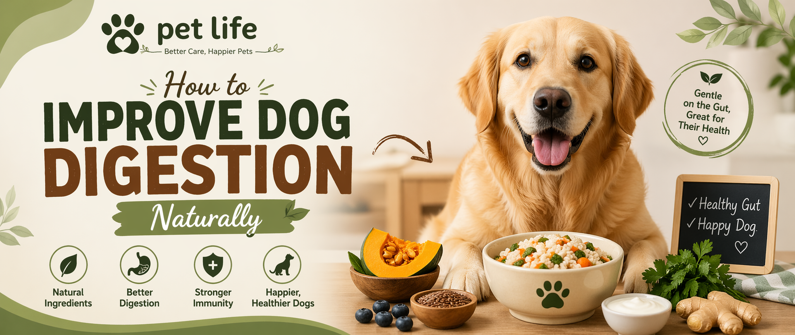 how to improve dog digestion naturally