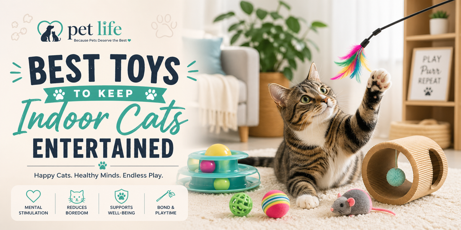 best toys to keep indoor cats entertained