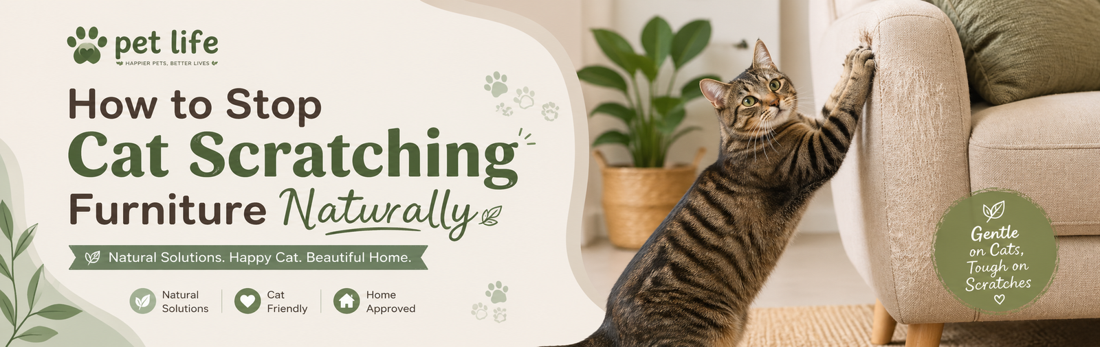 how to stop cat scratching furniture naturally