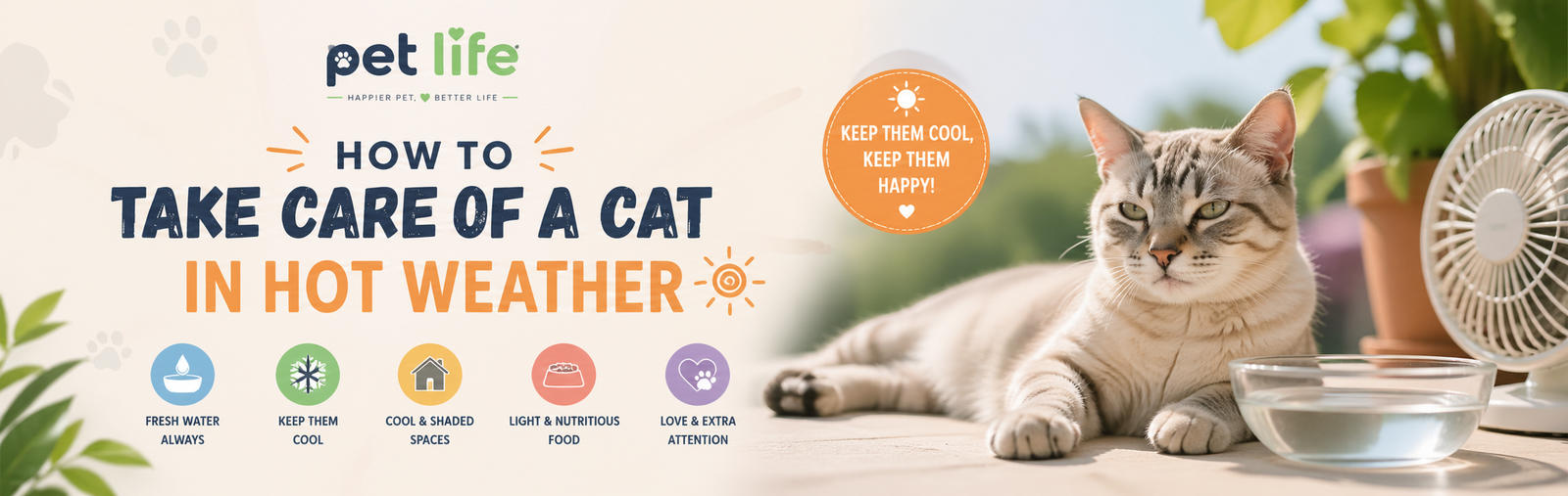 how to take care of a cat in hot weather