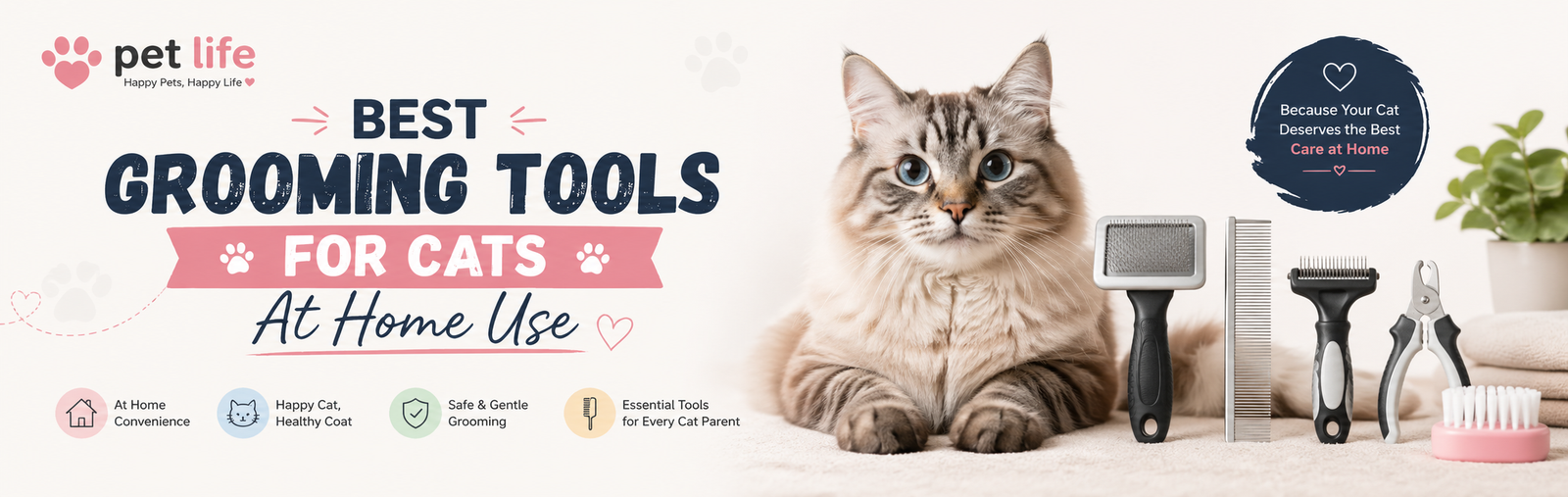 best grooming tools for cats at home use