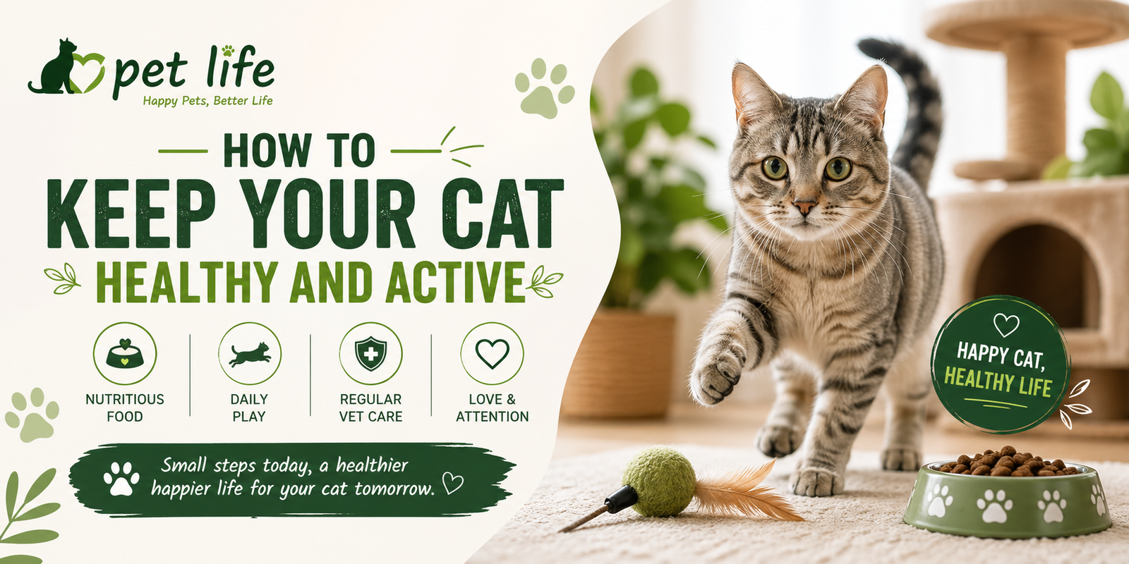 how to keep your cat healthy and active