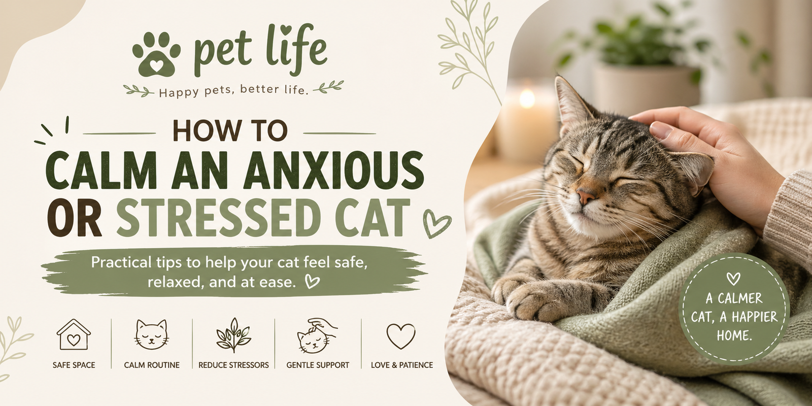 how to calm an anxious or stressed cat