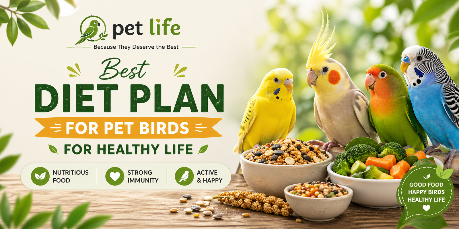 best diet plan for pet birds for healthy life
