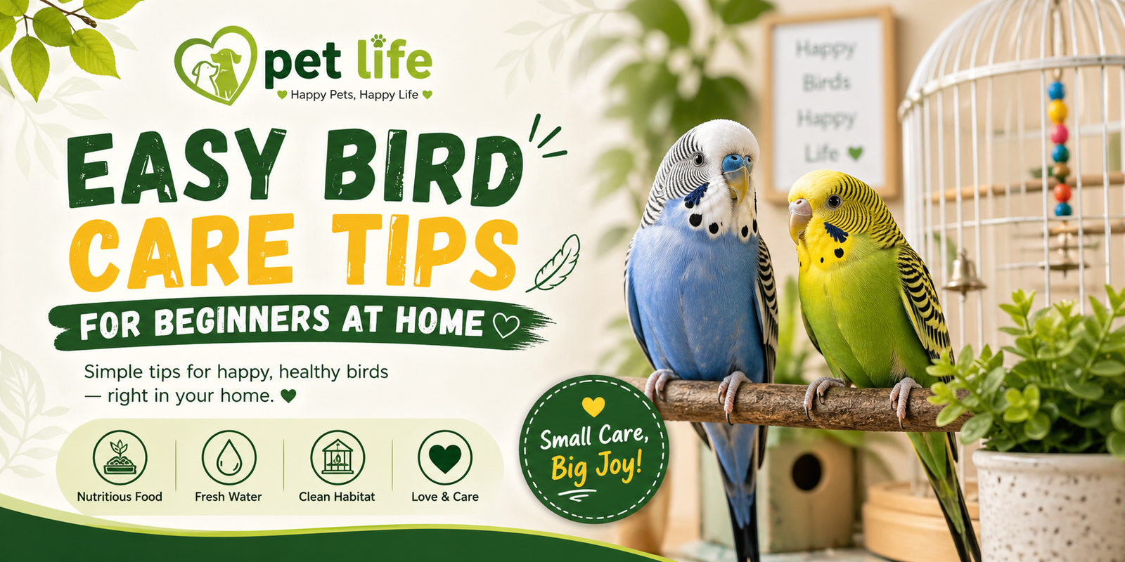 easy bird care tips for beginners at home