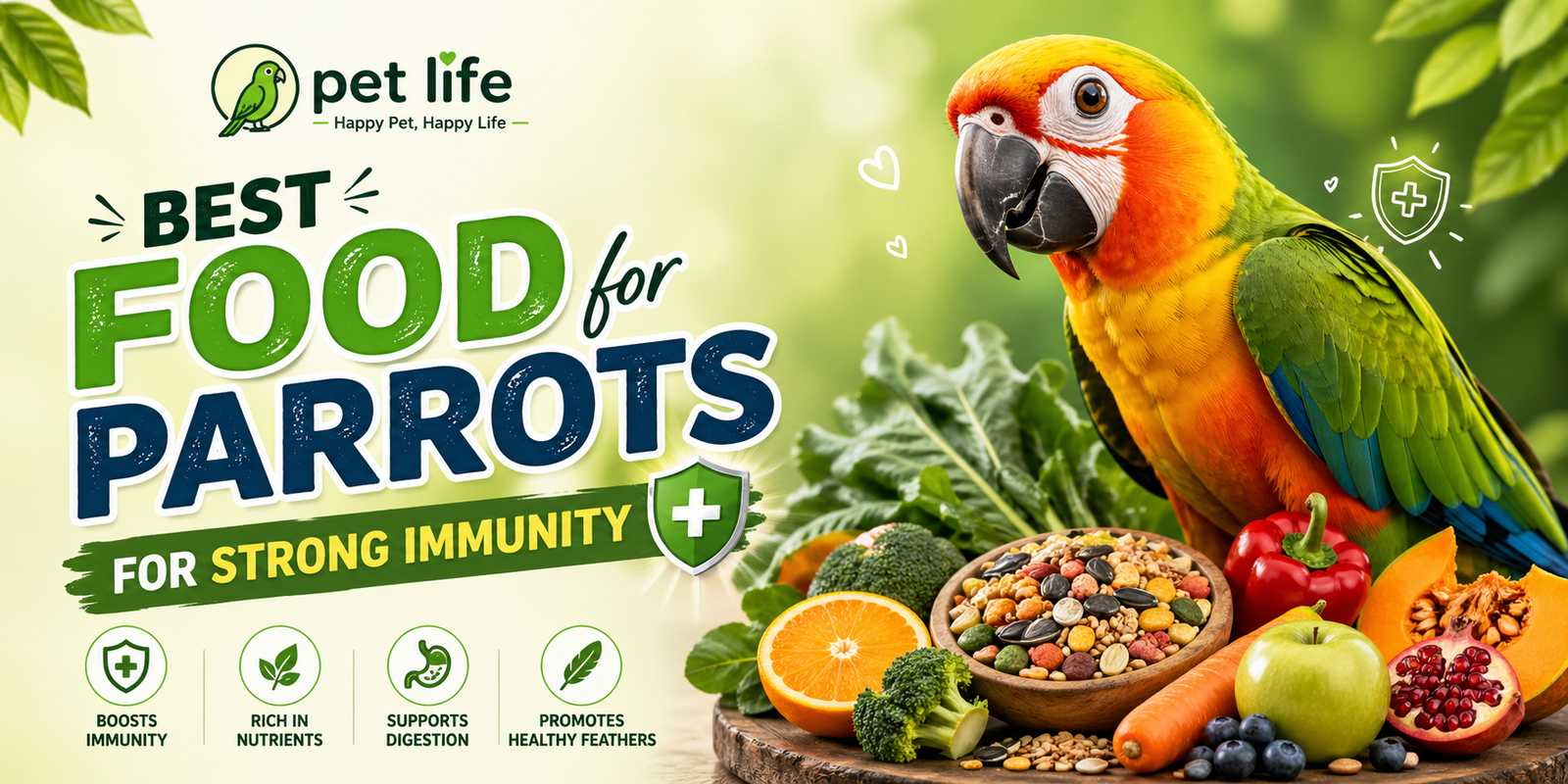 best food for parrots for strong immunity