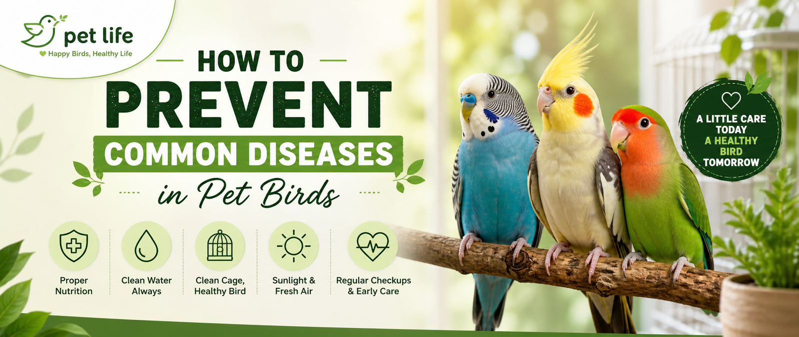 how to prevent common diseases in pet birds