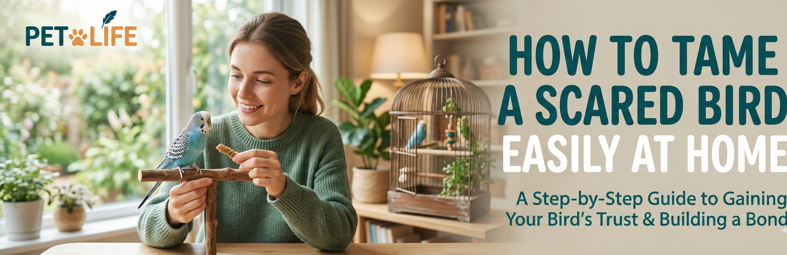 how to tame a scared bird easily at home